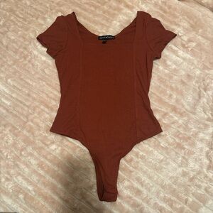 Derek Heart Brick Red Bodysuit